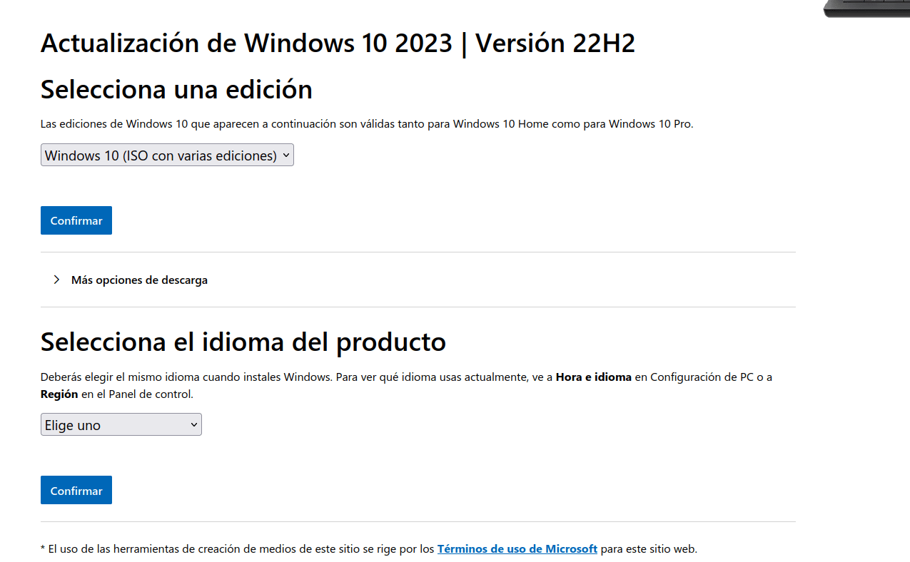 Descargar ISO de Windows 10 en Ubuntu para VMware